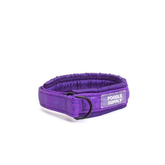 Fluffy Martingale Collar Purple Snake