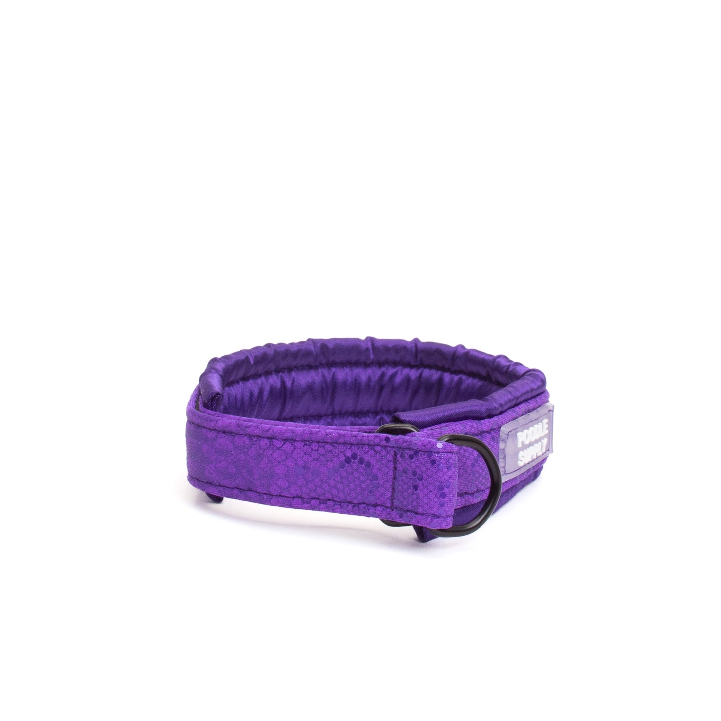 Fluffy Martingale Collar Purple Snake