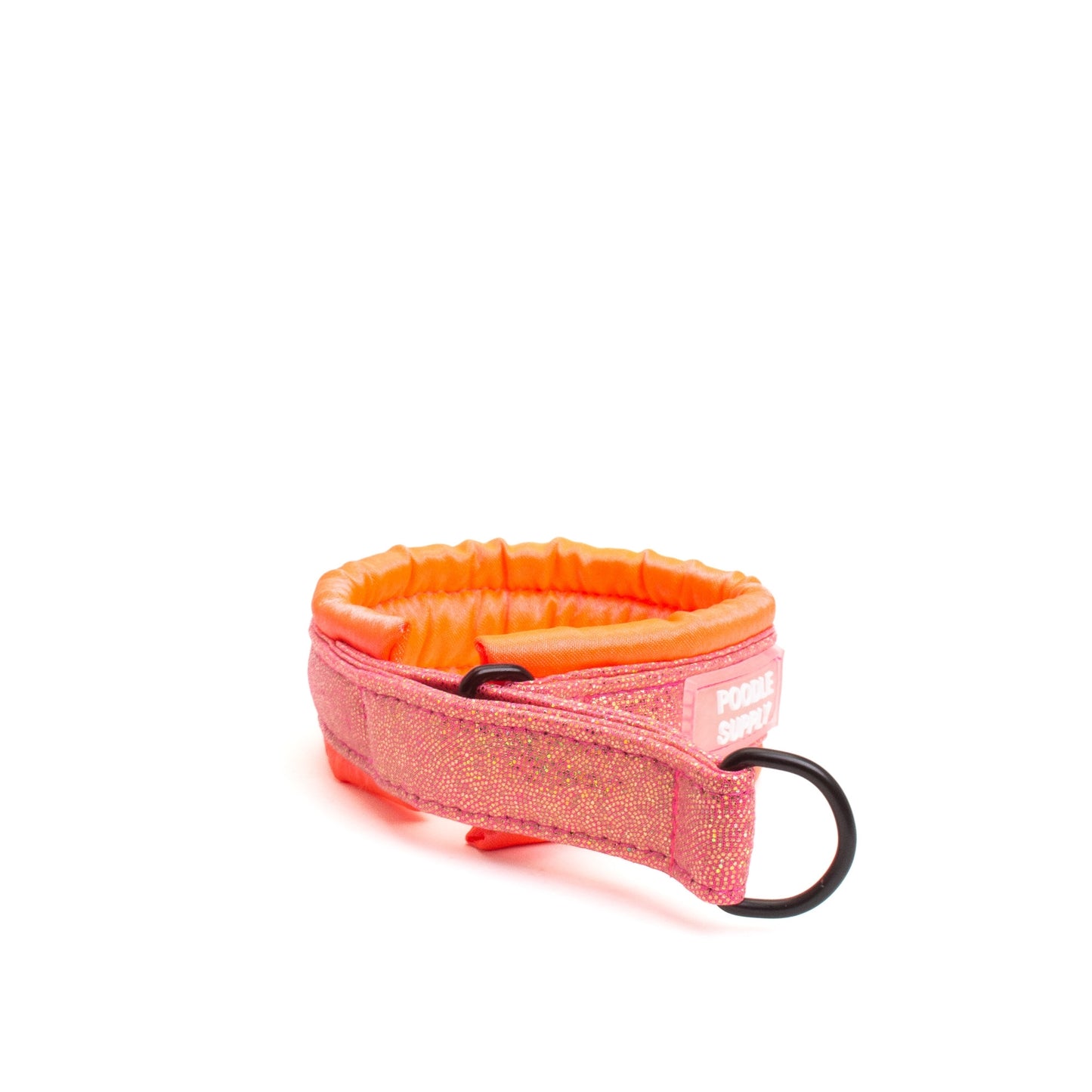 Fluffy Martingale Collar Glossy Neon Orange