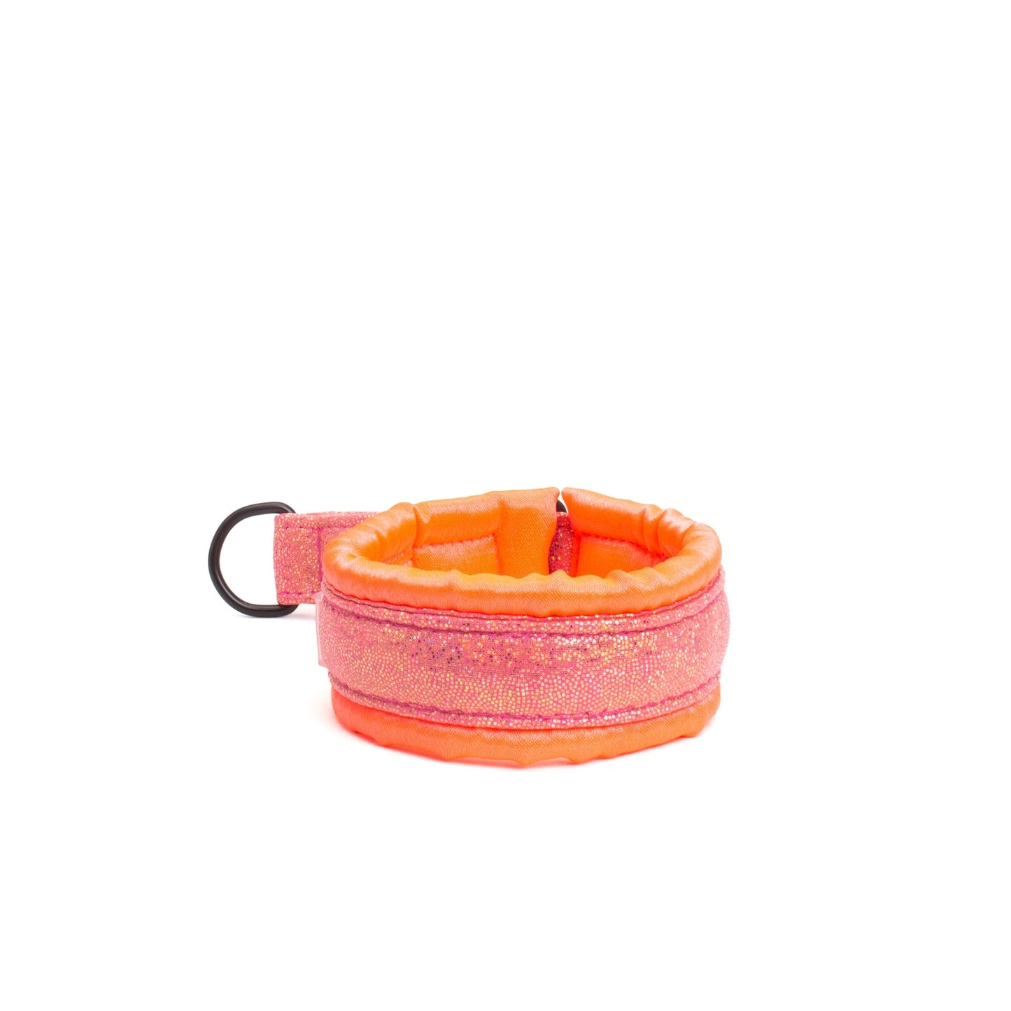 Fluffy Martingale Collar Glossy Neon Orange