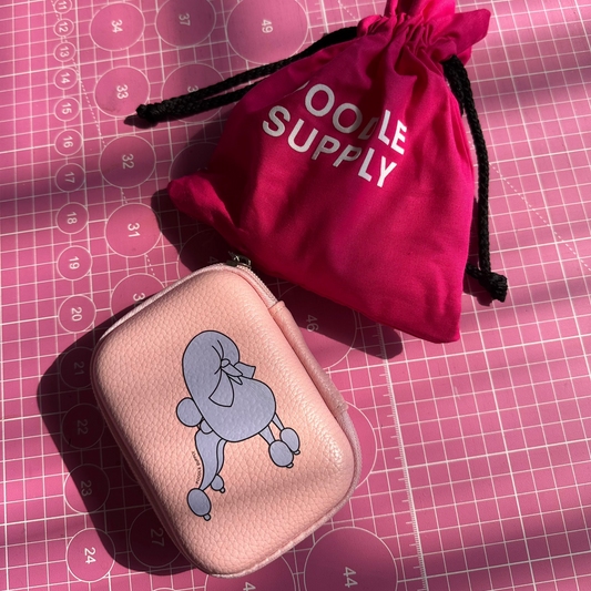 Iron-On Poodle Patch #1 Fresh Groom - Purple