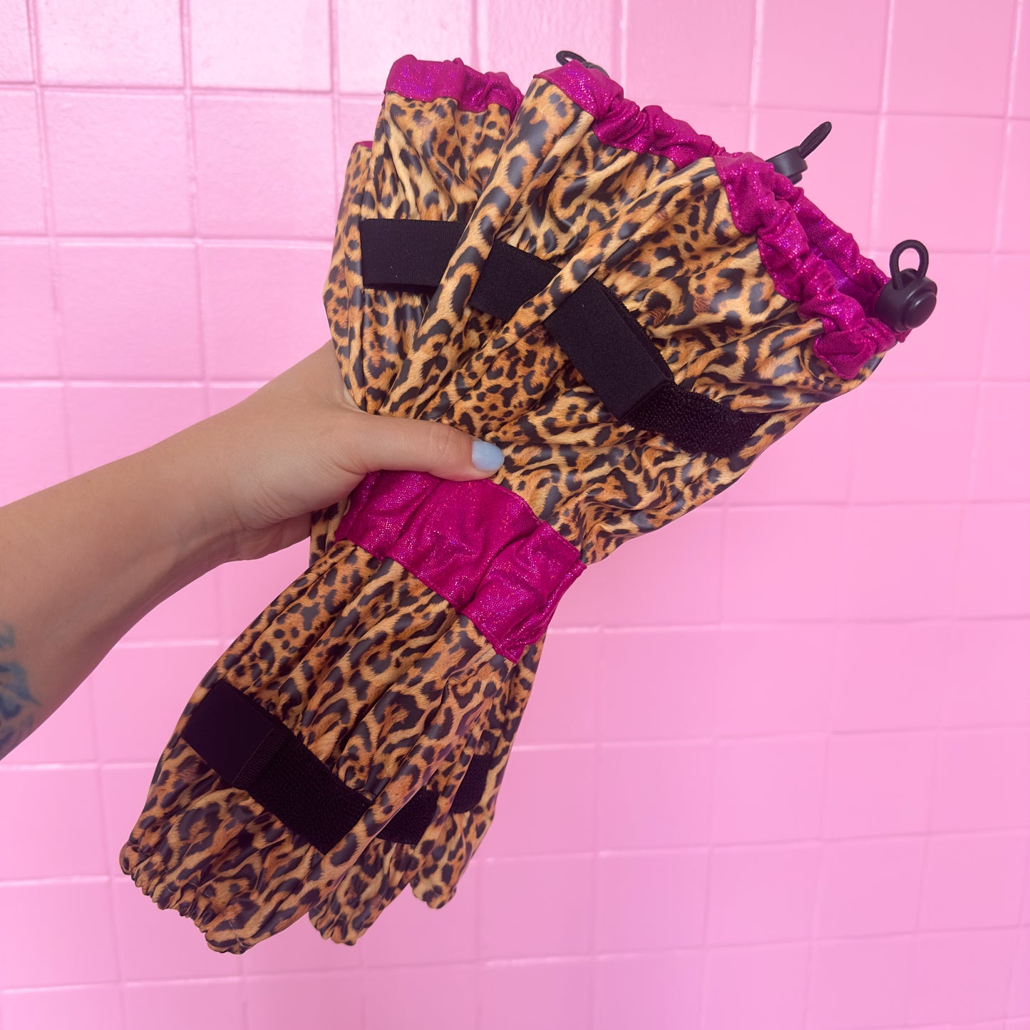 Poodle Supply Set 4 Leg Protectors Dragonfruit Leopad Toy/ Miniature/ Medium