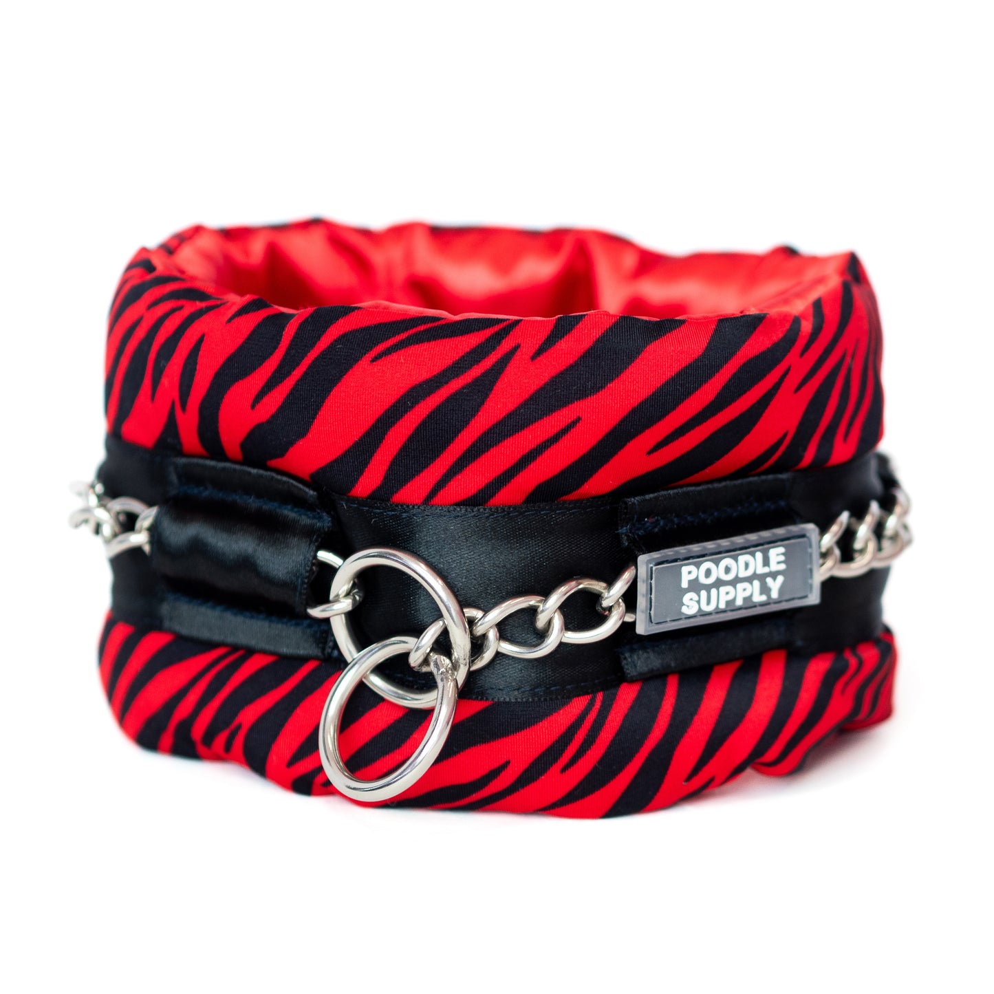 Fluffy Chain Collar Devil Zebra