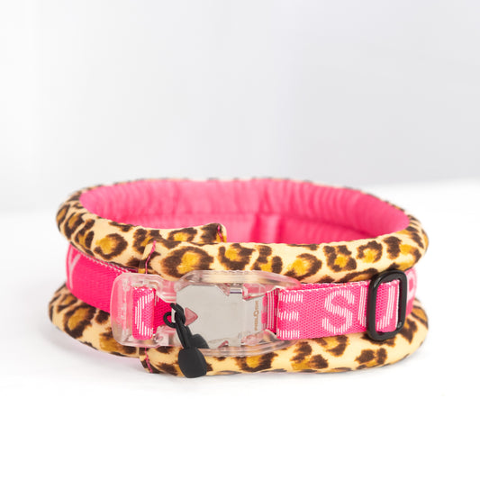 Poodle Mania Meets Safari Fluffy Magnetic Collar ® Leopard