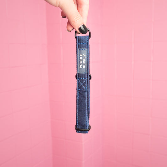 Martingale Collar Candy Satin - Blue Ink