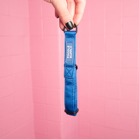 Martingale Collar Candy Satin - Foggy Blue