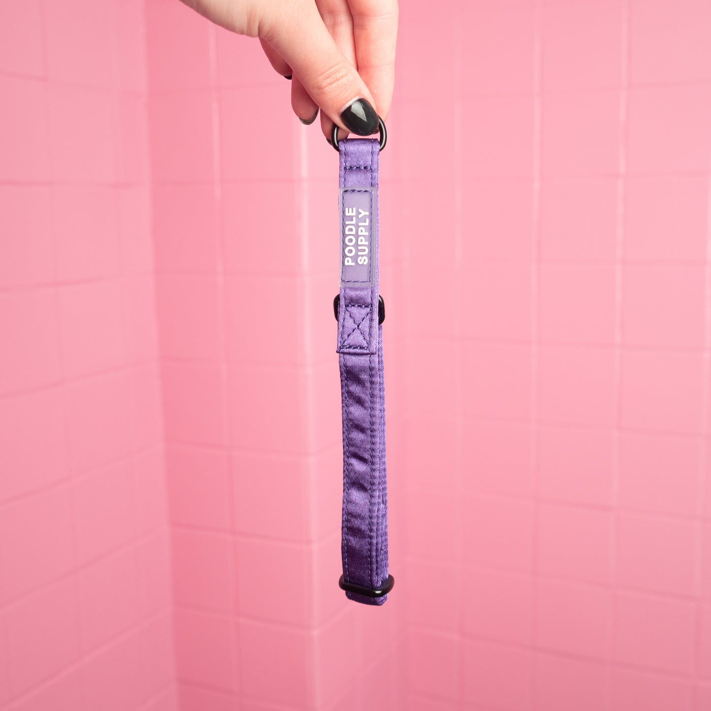 Martingale Collar Candy Satin - Lilac Lollipop