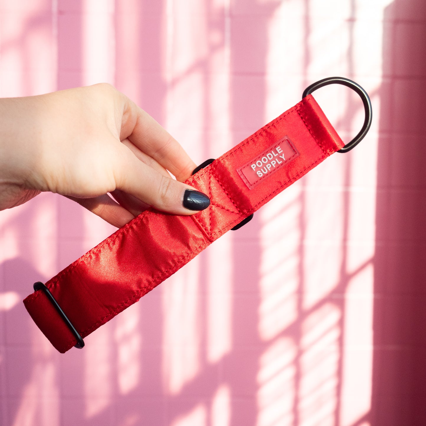 Martingale Collar Candy Satin - Strawberry Fire - 4 cm