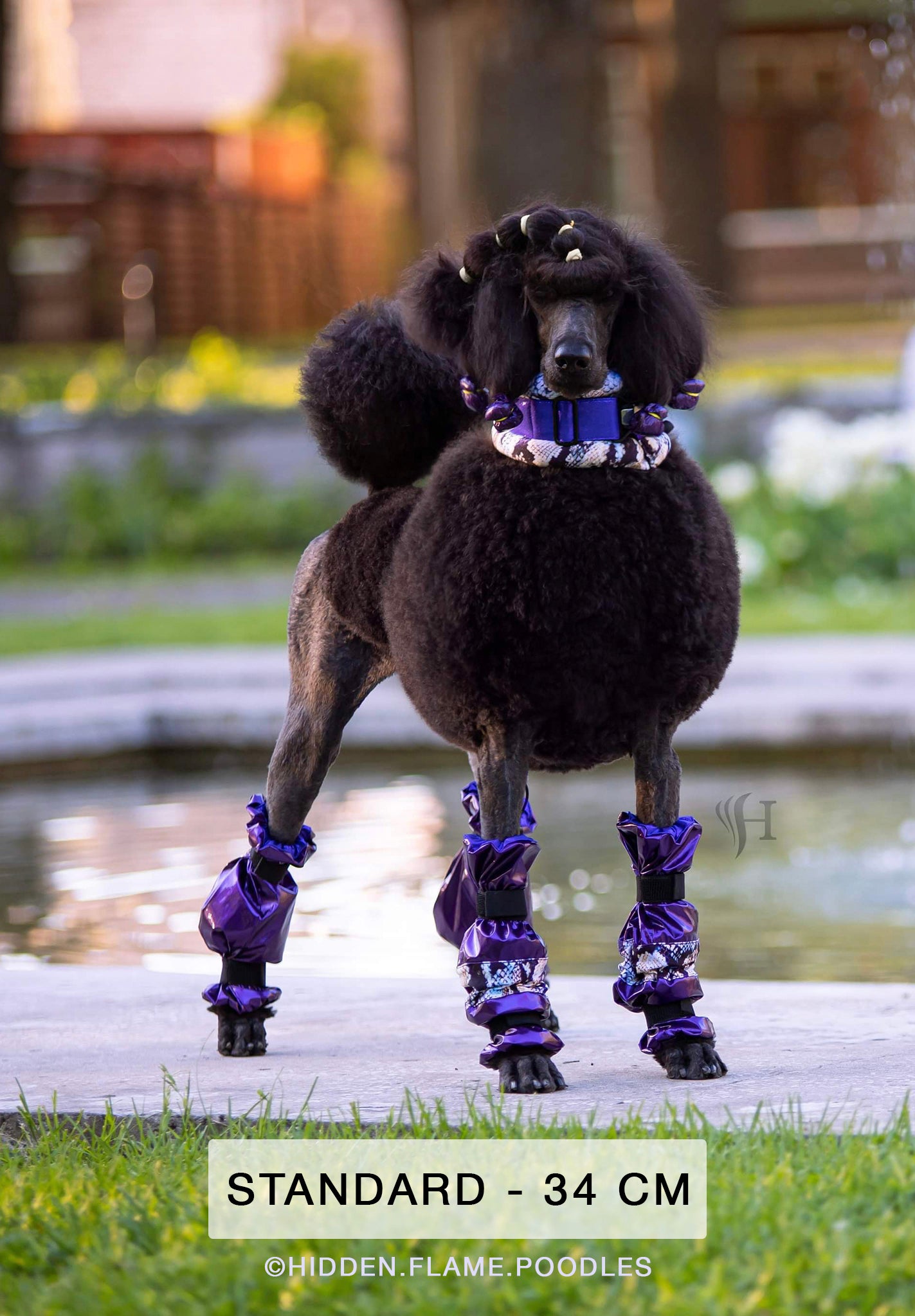 Poodle Supply Set 4 Leg Protectors All Black