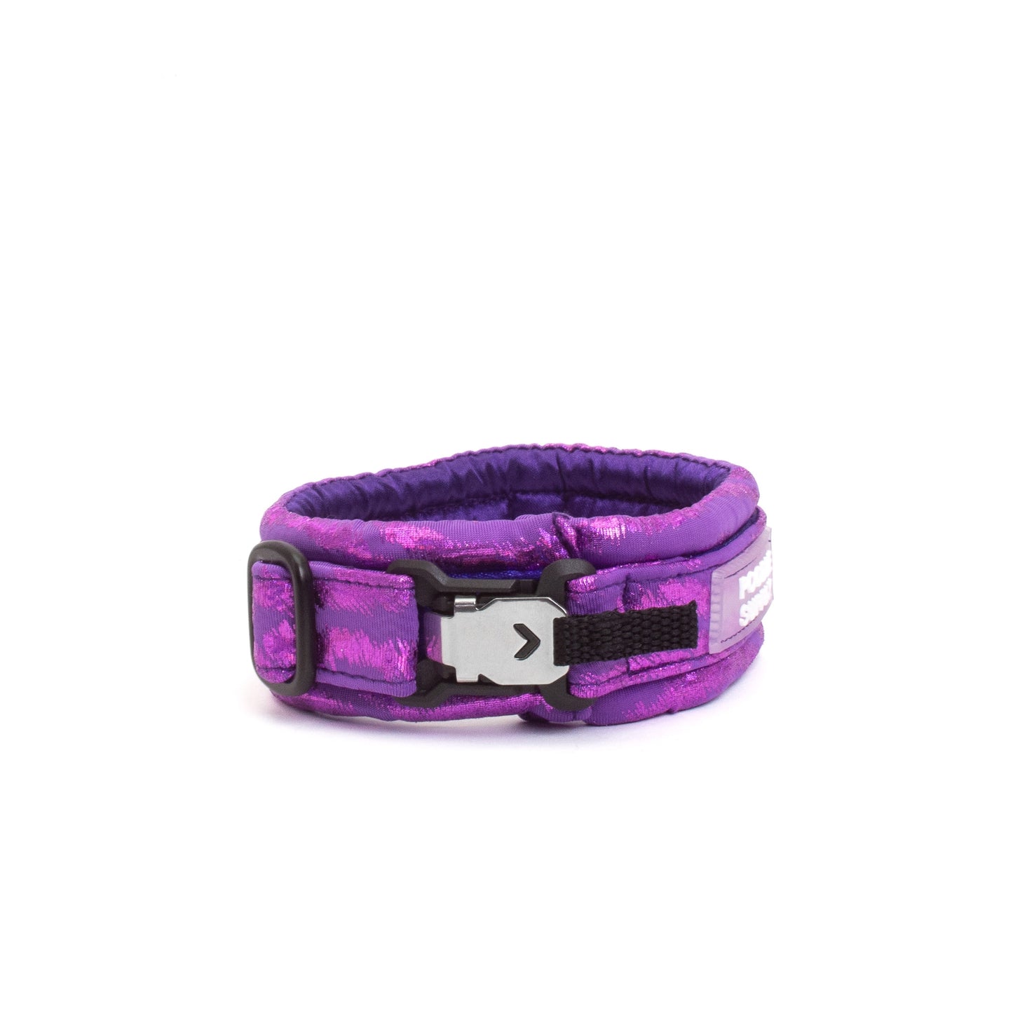 Extra Small Fluffy Magnetic Collar Glossy Purple