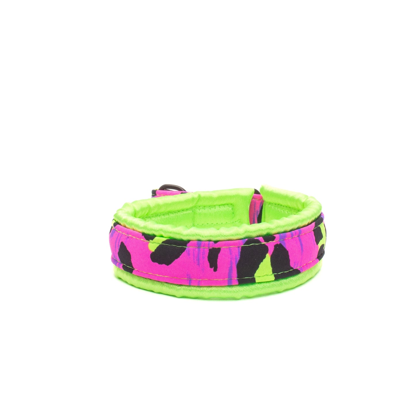 Small / Medium / Large Martingale Collar Poodle Supply Electric Lime Cheetah