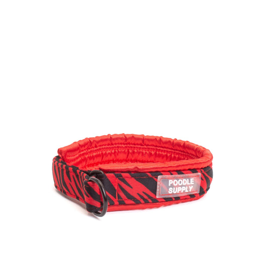 Small / Medium Martingale Collar Poodle Supply Red Zebra