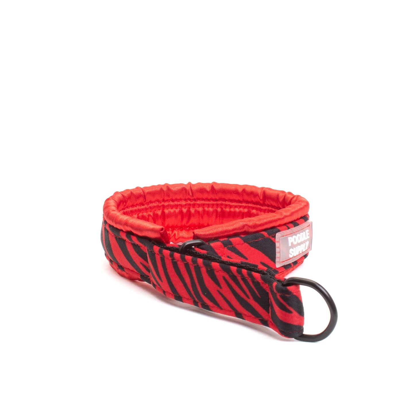 Small / Medium Martingale Collar Poodle Supply Red Zebra