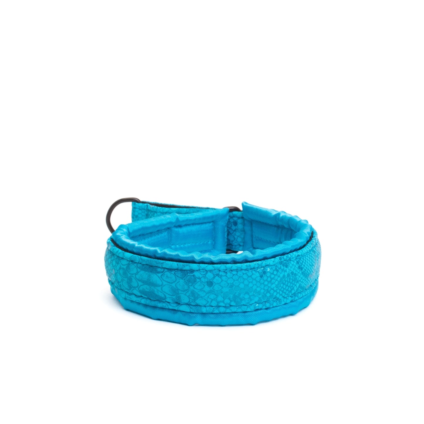 Small / Medium Martingale Collar Poodle Supply Turquoise Snake