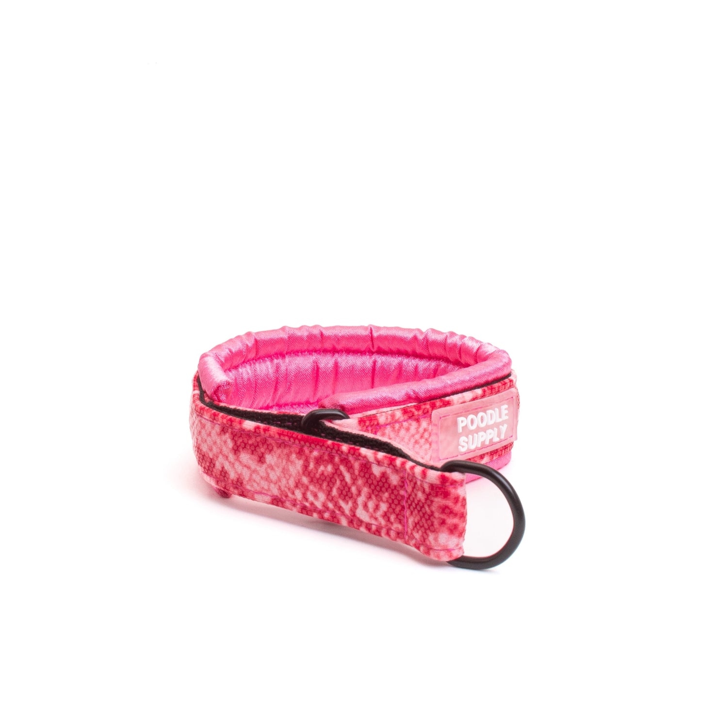 Small / Medium / Large Martingale Collar Poodle Supply Pink Snake