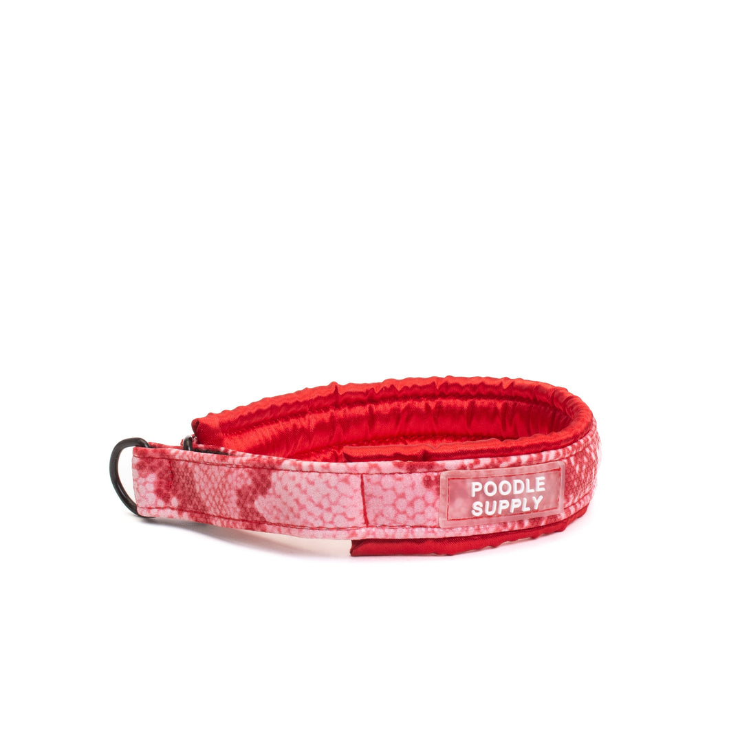 Small / Medium / Large Martingale Collar Poodle Supply Red Snake