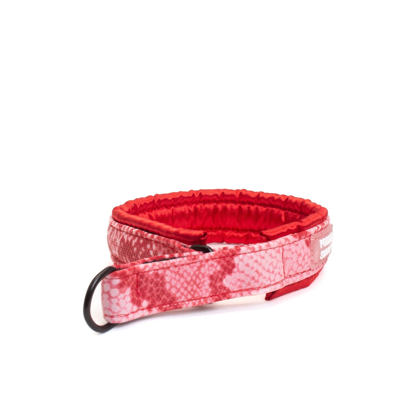 Small / Medium Martingale Collar Poodle Supply Red Snake