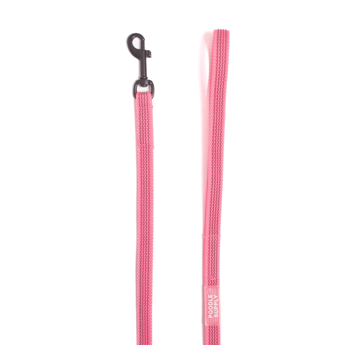 Poodle Supply Rubber Training Leash Neon Pink