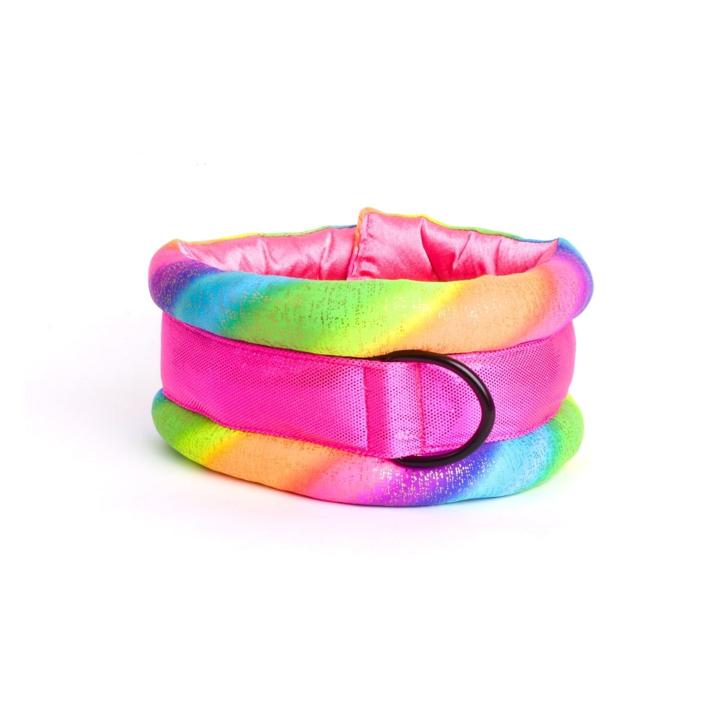 Toy / Miniature / Medium Fluffy Magnetic Collar Shocking Rainbow