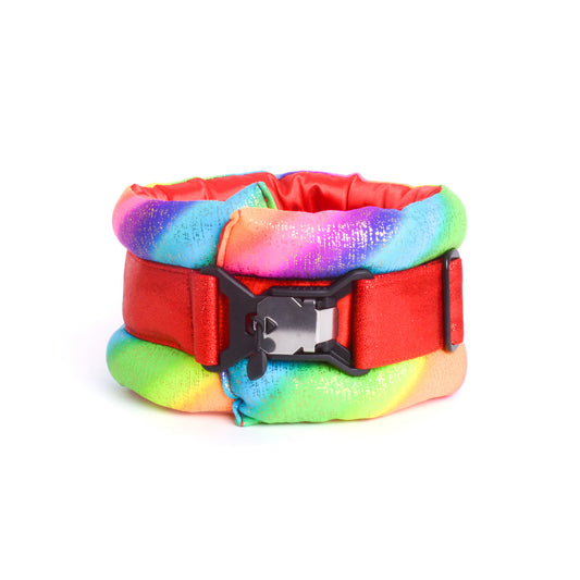 Standard Fluffy Magnetic Collar Candy Rainbow