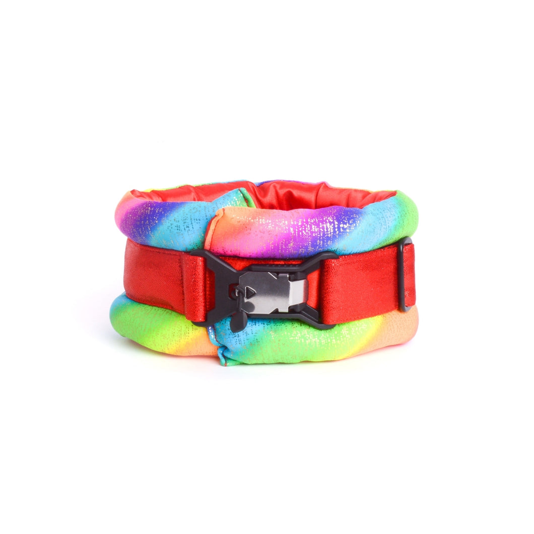 Toy / Miniature / Medium Fluffy Magnetic Collar  Candy Rainbow