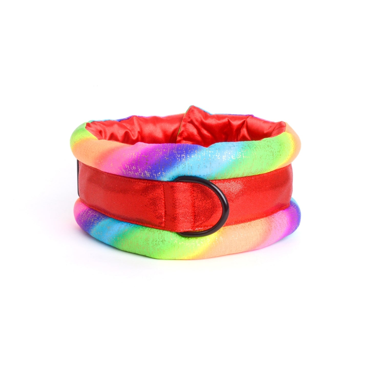 Toy / Miniature / Medium Fluffy Magnetic Collar  Candy Rainbow