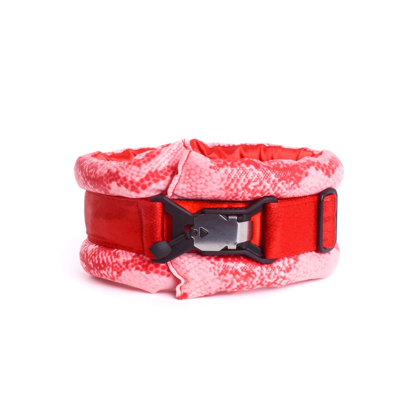 Toy / Miniature / Medium Fluffy Magnetic Collar  Scarlet Snake