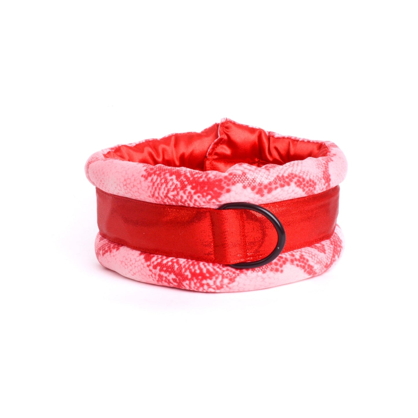 Toy / Miniature / Medium Fluffy Magnetic Collar  Scarlet Snake