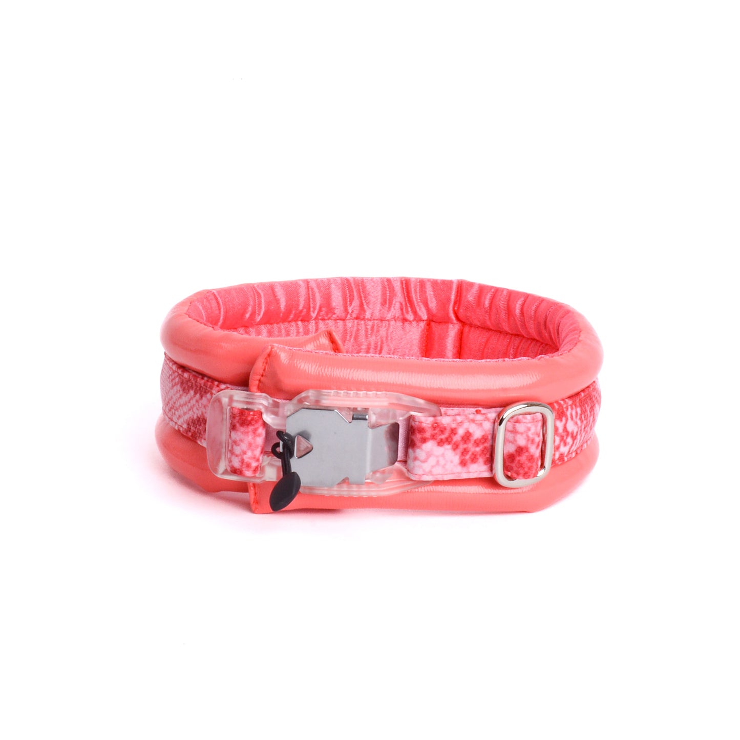 Standard Compact Magnetic Collar Eco Leather Coral