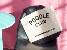Load image into Gallery viewer, Poodle Supply &quot;POODLE CLUB&quot; Heavy Canvas Tote Bag - Natural White / Black
