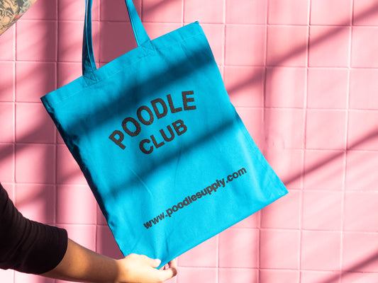 Poodle Supply "POODLE CLUB" Tote Bag - Blue