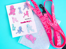 Načíst obrázek do prohlížeče Galerie, Poodle Mania Essential Leash Pink + Pouch Bag with Sticker Set
