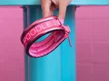 Load image into Gallery viewer, Poodle Mania Fluffy Magnetic Collar Metallic Leather
