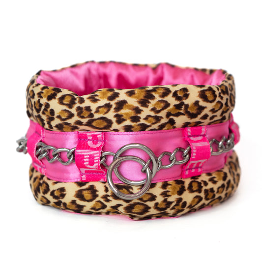 Fluffy Chain Collar Poodle Mania Leopard