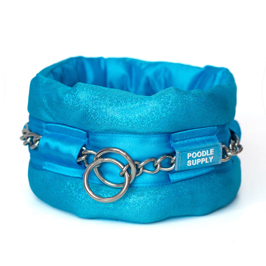 Fluffy Chain Collar Full Turquoise