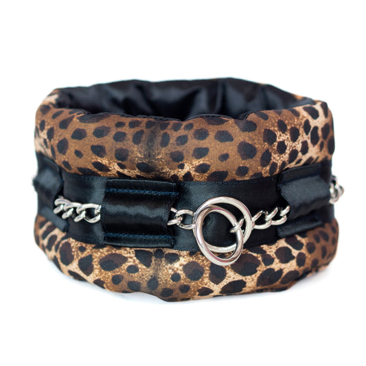 Fluffy Chain Collar Cheetah
