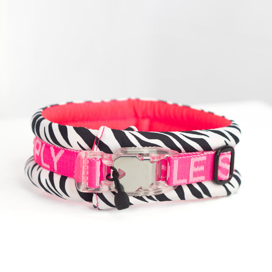 Poodle Mania Meets Safari Fluffy Magnetic Collar ® Zebra