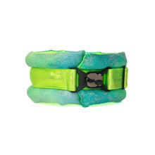 Load image into Gallery viewer, Toy / Miniature / Medium Fluffy Magnetic Collar Lime Rainbow
