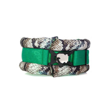 Load image into Gallery viewer, Toy / Miniature / Medium Fluffy Magnetic Collar Emerald Snake
