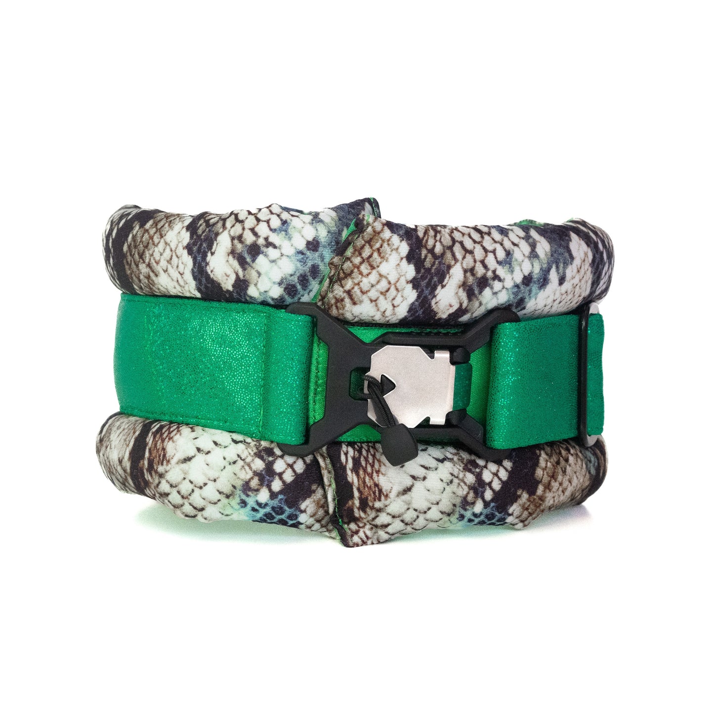 Standard Fluffy Magnetic Collar Emerald Snake