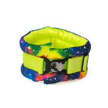 Load image into Gallery viewer, Standard Fluffy Magnetic Collar Neon Galaxy
