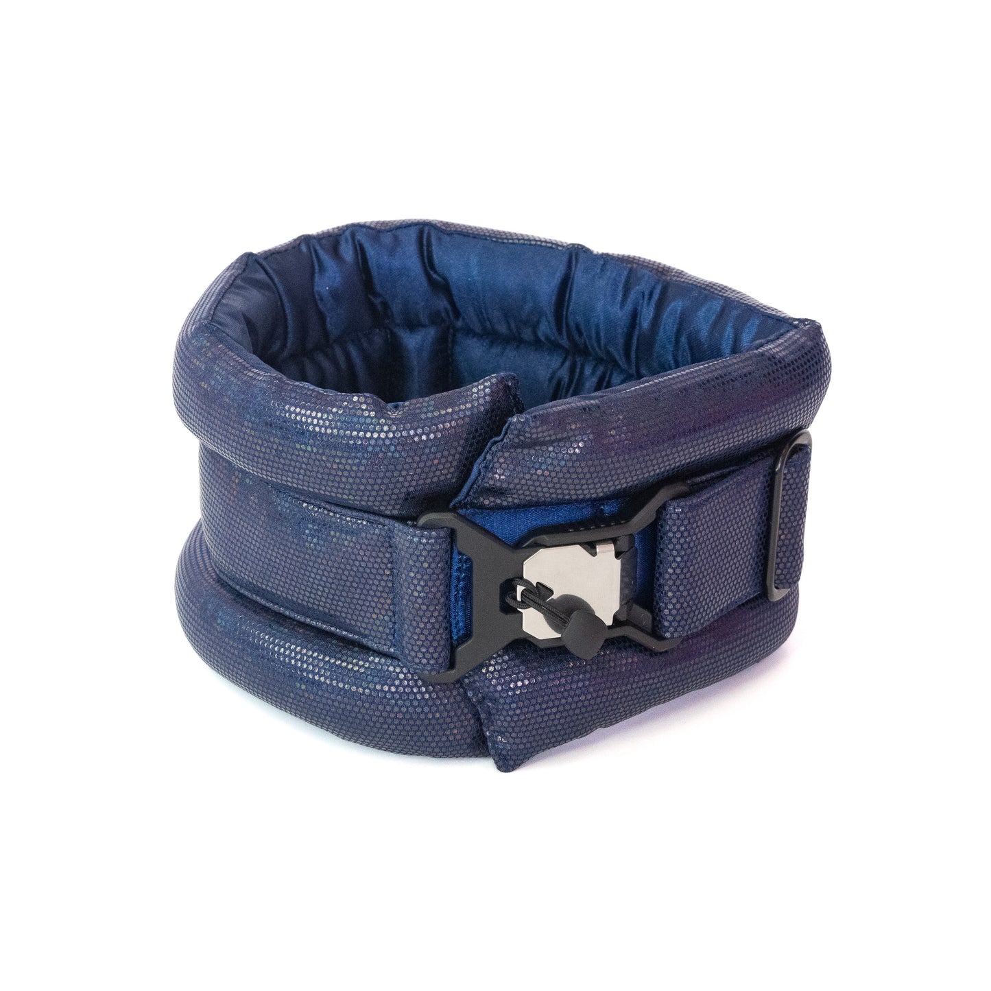 Standard Fluffy Magnetic Collar Holographic Indigo