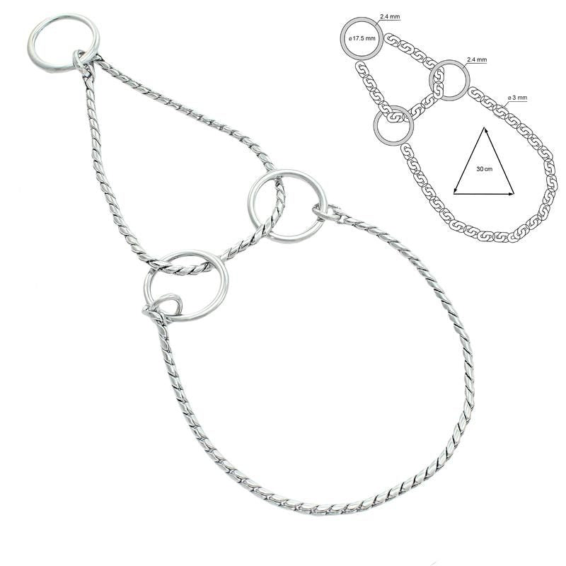 Snake Chain Collar 3mm - Half Check