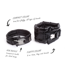 Načíst obrázek do prohlížeče Galerie, Standard Fluffy Magnetic Collar Eco Leather Piano Black
