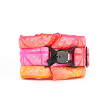 Load image into Gallery viewer, Standard Fluffy Magnetic Collar Neon Pink/Yellow Ombre with Neon Pink
