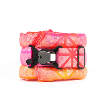 Load image into Gallery viewer, Standard Fluffy Magnetic Collar Neon Pink/Yellow Ombre with Neon Pink
