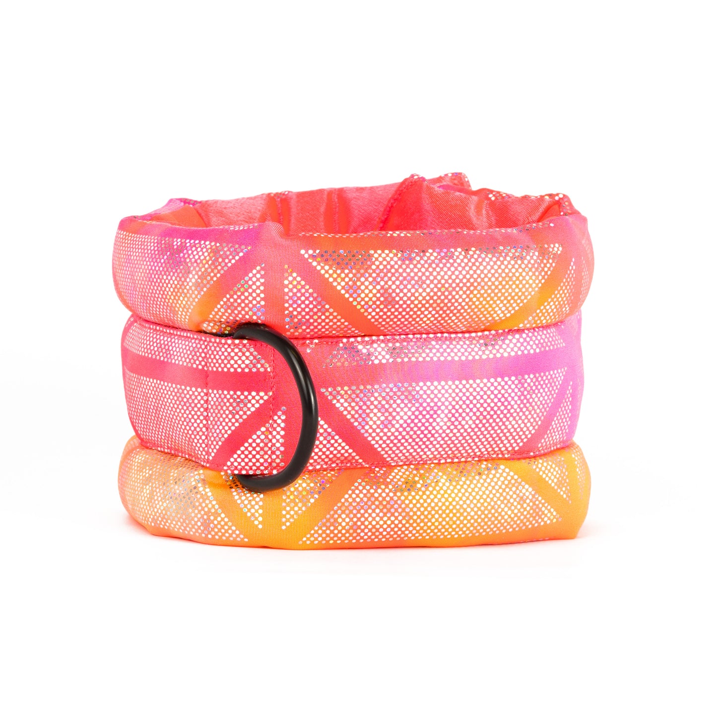 Standard Fluffy Magnetic Collar Neon Pink/Yellow Ombre with Neon Pink