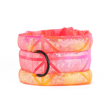 Load image into Gallery viewer, Standard Fluffy Magnetic Collar Neon Pink/Yellow Ombre with Neon Pink
