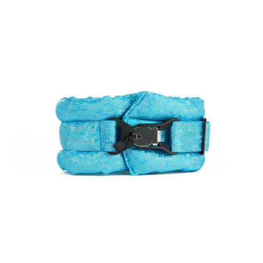 Toy / Miniature Fluffy Magnetic Collar Glossy Holographic Turquoise