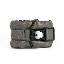 Load image into Gallery viewer, Standard Fluffy Magnetic Collar Holographic Jet Black
